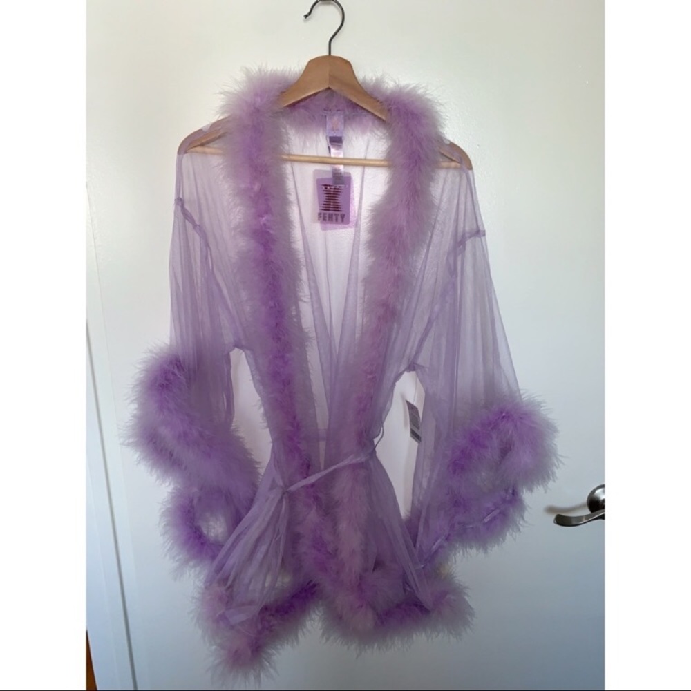Sexy SavagexFenty Robe Purple Fairy Dust Lingerie